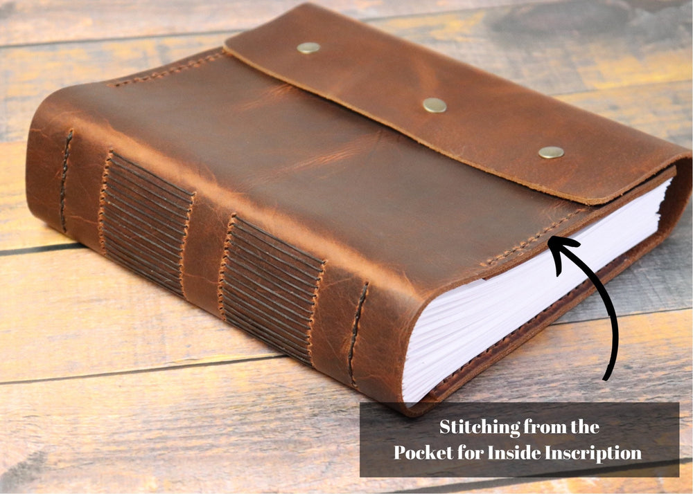 Add This Listing To Your Order For An Inscription or Message On Inside Journal Cover, Personalization, Engraving, Genuine Full Grain Leather