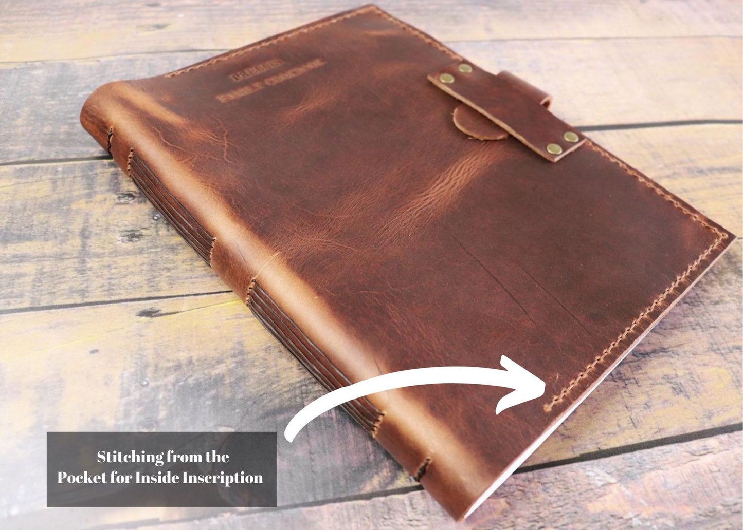 Add This Listing To Your Order For An Inscription or Message On Inside Journal Cover, Personalization, Engraving, Genuine Full Grain Leather